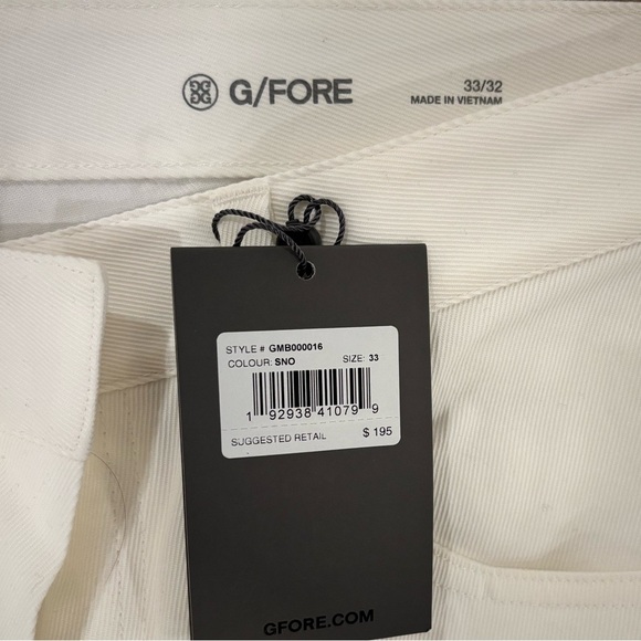 G/FORE White Golf Pants - Picture 3 of 3
